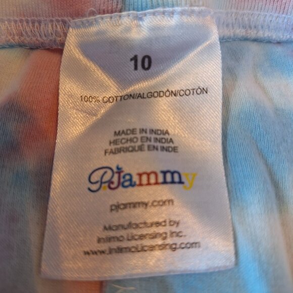 Barbie 2 Piece Tie Dye Unicorn Pjammy Lounge Sleep Set Size 10 100% Cotton - Picture 3 of 11